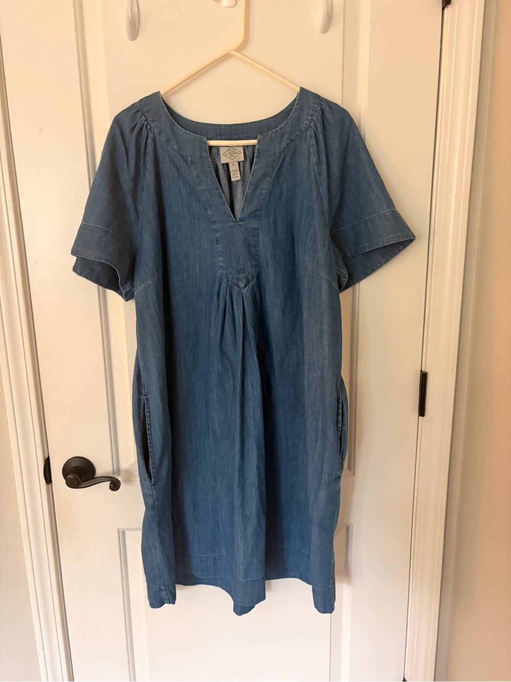 John's Bay Chambray Denim Shift Dress: